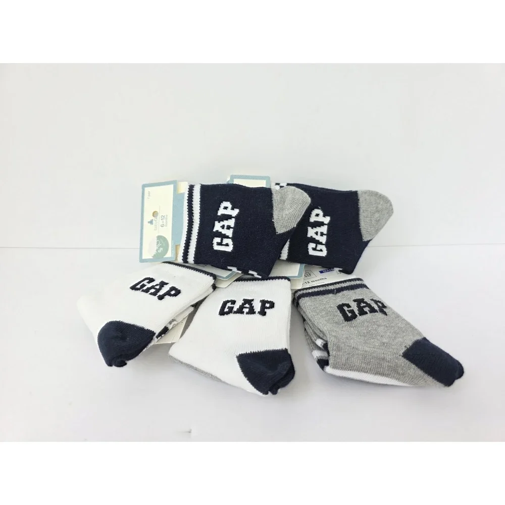 Baby Gap toddler baby socks NEW 6-12 Months lot of 5 grey